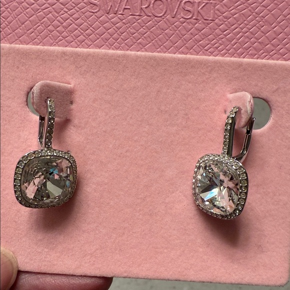 Swarovski Silver and Crystal Drop Earrings - Picture 3 of 5